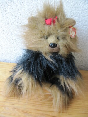 TY 1997 Beanie Buddy Baby Hund Yorkshire  Yapper 29 cm Stofftier Plüschtier 