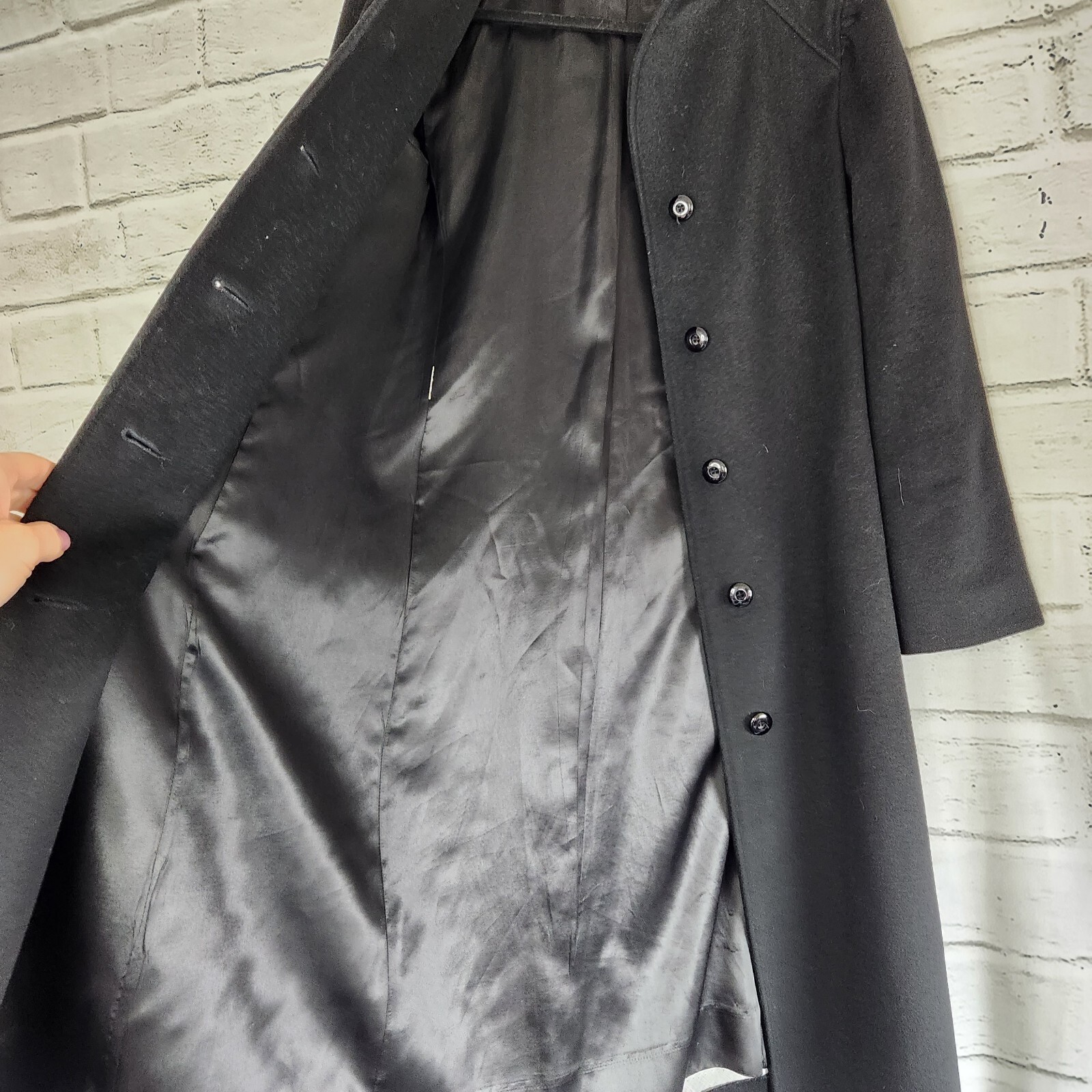 Vintage Nor'wester Solid Black Collarless Knee Le… - image 6