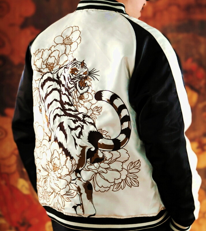 90s NICXSIXX スカジャン 龍 souvenir jacket Mens Sukajan Souvenir Jacket Japanese Pattern Embroidery
