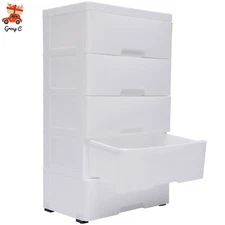 5 Drawers Plastic Storage Cabinet Detachable Drawer Tower Case Clothes Organizer