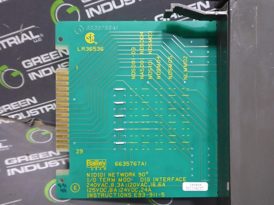 USED Bailey Controls Co. NIDI01 Network 90 Input/Output Termination Module - Image 2 of 4