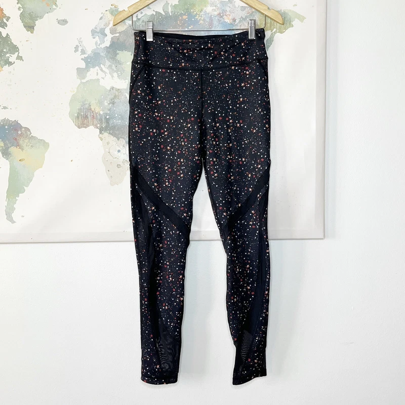 sweaty-betty star print reversible mesh workout leggings