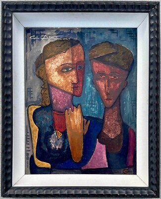 MID CEN1URY 1946 ABSTRACT EXPRESSIONIST PAINTING CEZANNE GORKY de KOONING LISTED