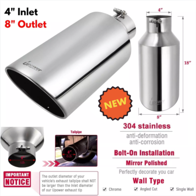 Universal Exhaust Tip 4 To 8 Inch Exhaust Tip Monoking Diesel 