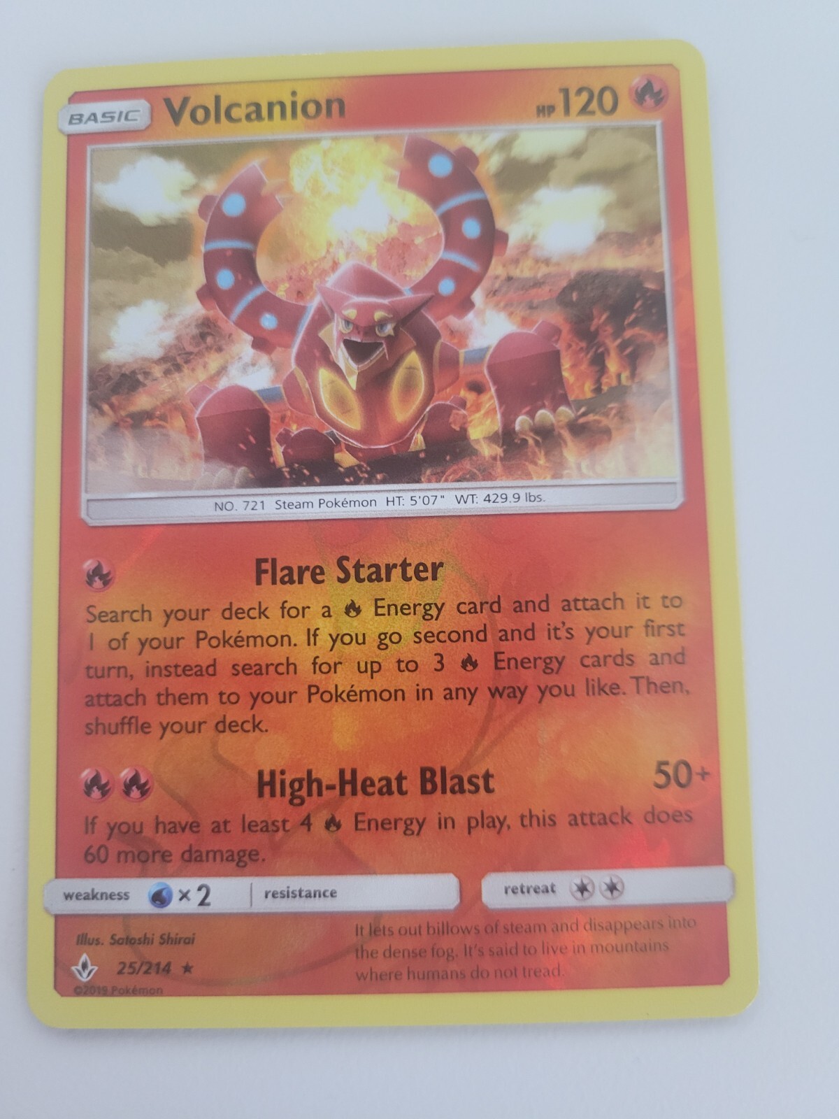 Pokémon Volcanion Reverse Holo 25/114 STS Steam Siege NM eBay