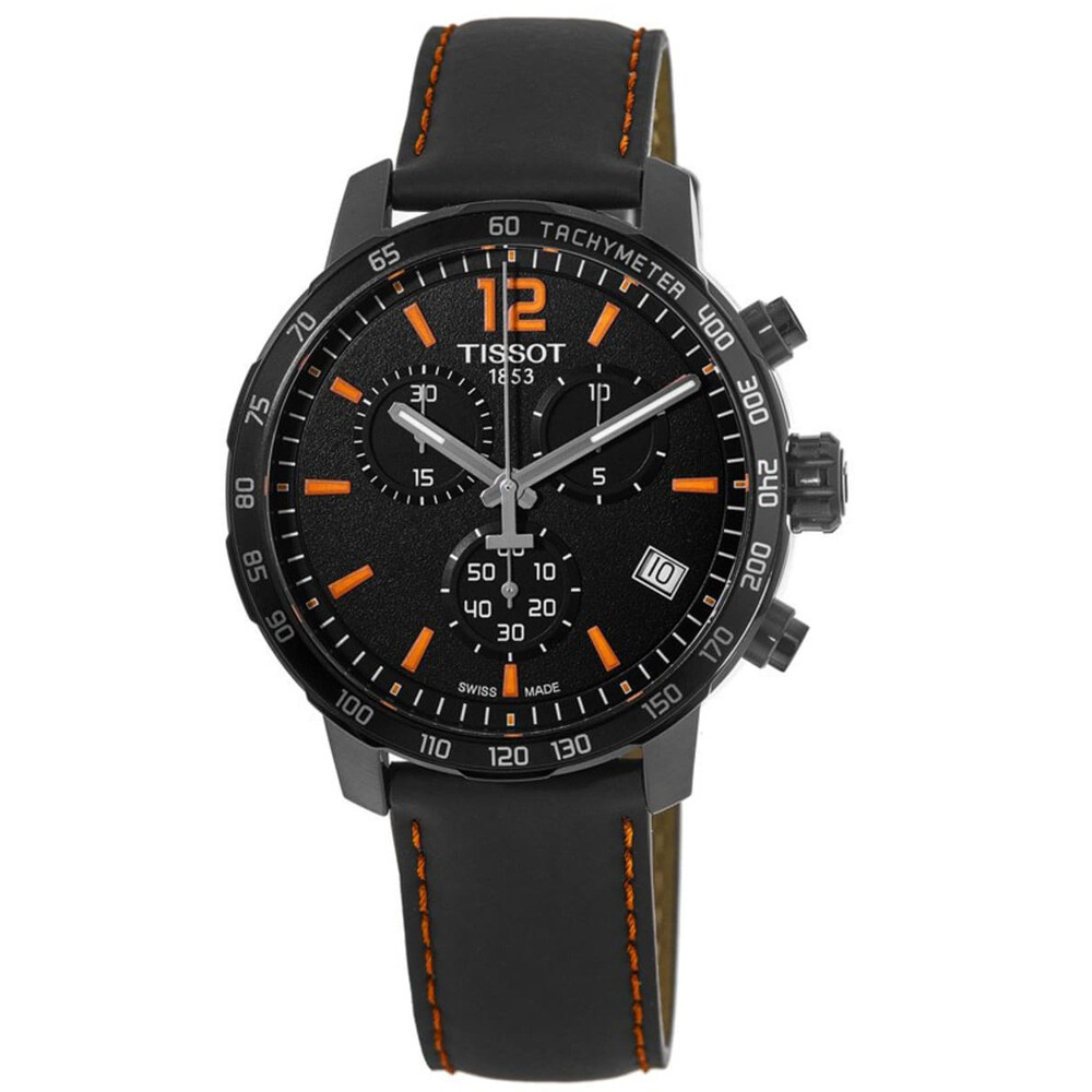 TISSOT Chronographs G10 ブラック Tissot 1853 Quickster Black 42mm G10.211 Swiss Watch T095