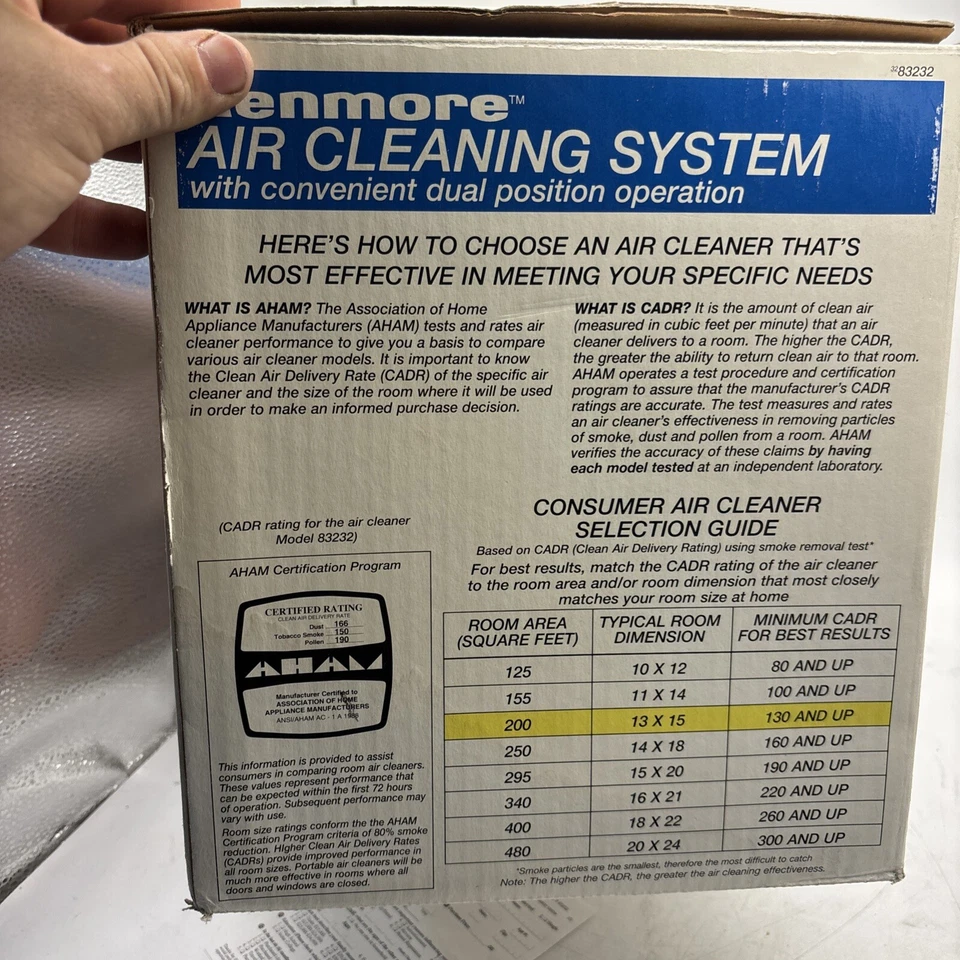 Kenmore Air filter cleaner ionizer Cleaning System sears 32-83233 TESTED - Works - Image 2 of 4