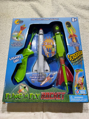FLING'NFLY ROCKET: SOFT SHOT ROCKET LAUNCHED BY SLINGSHOT