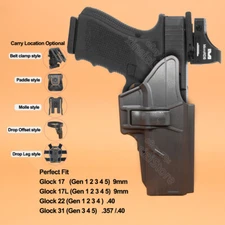 G17 Holster OWB For Glock 17 17L 22 31 Gen3 gen4 G17 g31 gen 5 Level 2 Holder