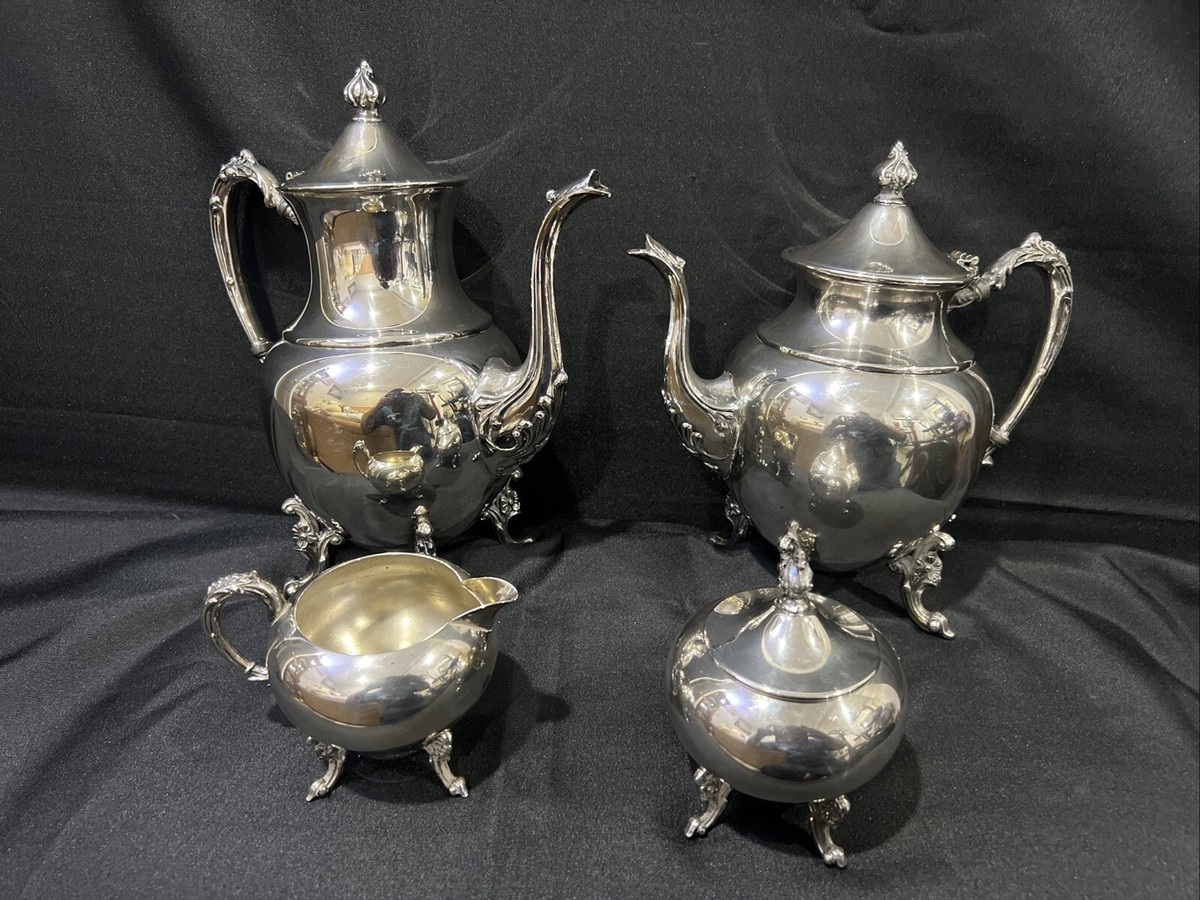 Vintage Silver Plate Tea Set Coffee Service 4 Piece | eBay