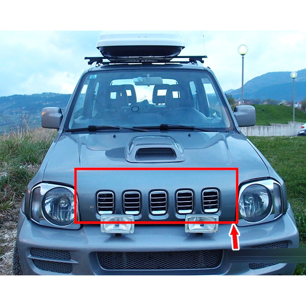 Front Grille Grill 1SET Fit for SUZUKI Jimny 2002-2011 All Chrome No Emblem