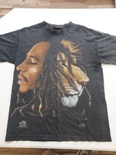 Bob Marley Lion Zion Rootswear T-Shirt Medium Rasta Music Reggae Dreads