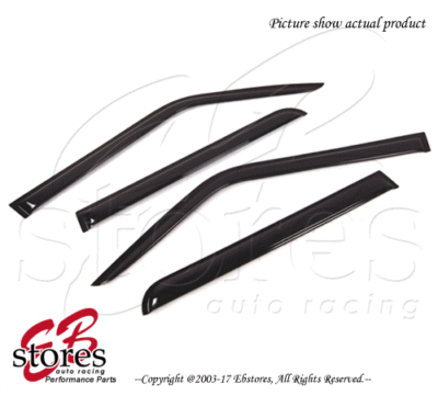 For GMC Acadia 2007-2016 Outside-Mounted Ash Grey JDM Window Visors 4pcs