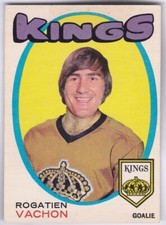 1971 OPC #156 ROGATIEN VACHON (HOF) EX/MT Los Angeles KINGS o-pee-chee GOALIE
