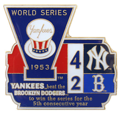 1953 World Series Commemorative Pin - Yankees vs. Dodgers - Limited 1,000