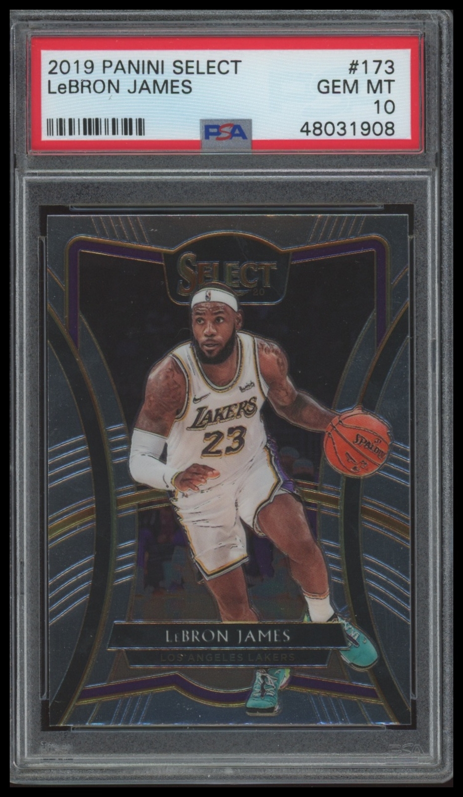 2019-20 Panini Select #173 LeBron James PSA 10