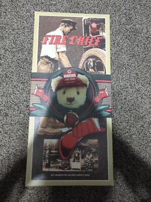 Vintage 1999 Texaco Fire Chief Plush Teddy Bear Monkey Island 16'' 3rd Edition