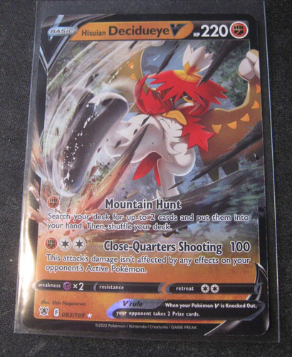 HISUIAN DECIDUEYE V 2022 Pokemon Sword and Shield Astral Radiance #83 Holo URR