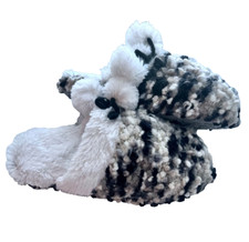 INC Women's Popcorn Knit Pom Pom Slippers in Black White Size S 5-6