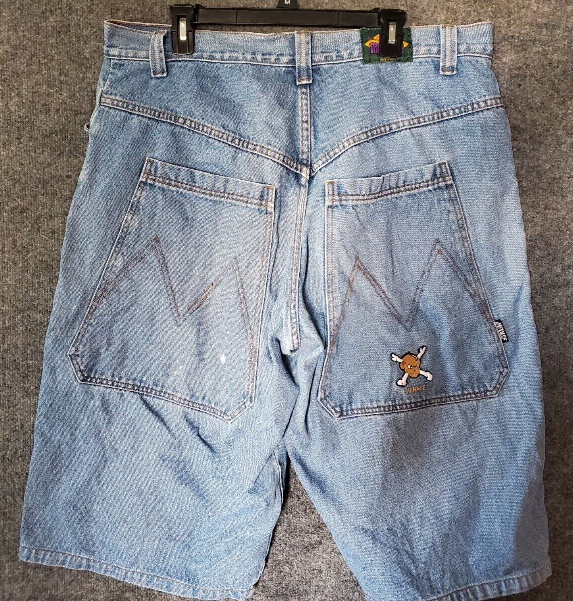【U LAN】Vintage Low Back Pocket Short Pants Men's Durable Flap Pockets Denim Shorts Casual Slim Vintage