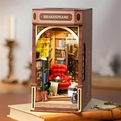 Rolife DIY LED Book Nook Kit 3D Holzpuzzle Bücherregaleinsatz Mini-Puppenhaus