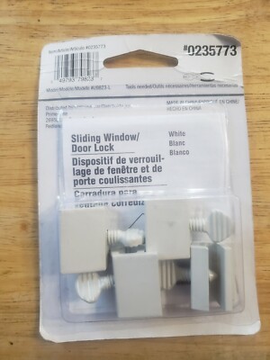 Gatehouse Aluminum Sliding Window/Door Locks White 0235773