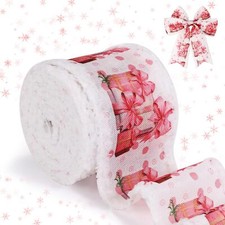 Pink Christmas Ribbon Pink Christmas Ribbon Wired Pink Christmas Ribbon for T...