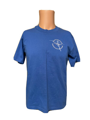Vintage Single Stitch Flying Samaritans Central Valley Chapter Blue Shirt Size M