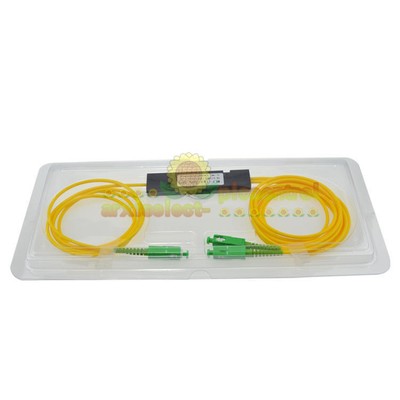 SC/APC 1X2 PLC Singlemode Fiber Optical splitter FTTH PLC SC/APC NEW
