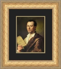 Anton R Mengs Portrait of Johann Joachim Winckelmann Custom Framed Print