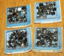 Scovill ~ POCKET PRONG STUDS - SILVER #50S - 4 Sets of 30 (120) Unused - Vintage