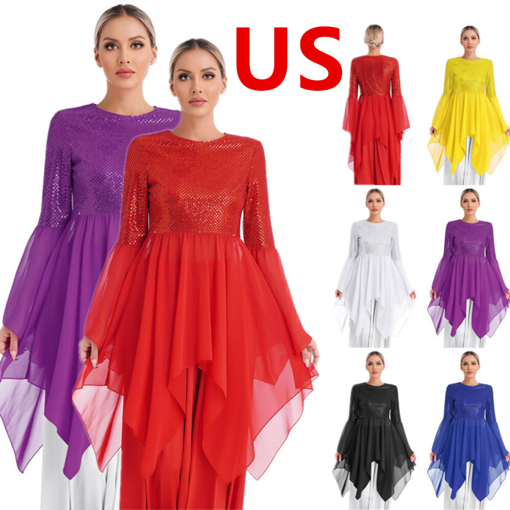 red praise dance dress Eurotard Girls Dance Dress (13524C) Red XL