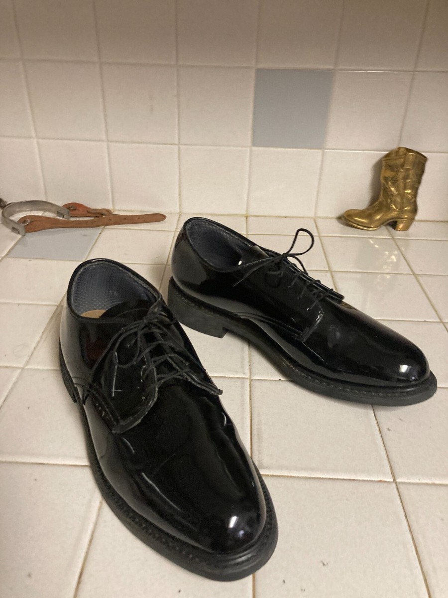 Vintage High Gloss Mens Vibram Sole Dress Shoe Military 