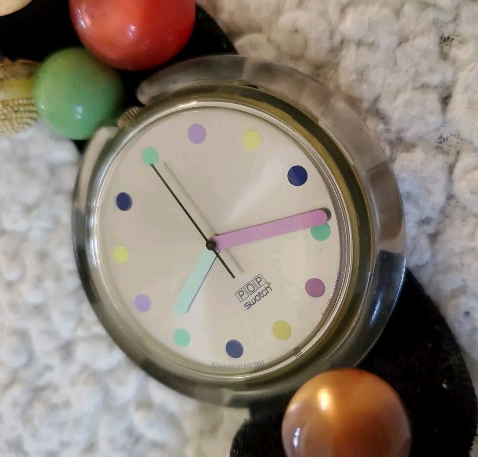swatch スウォッチ POPモデル ボタン風 