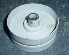 Idler flat roller pulley steel 3" OD ball bearing 1-1/2" wide take up