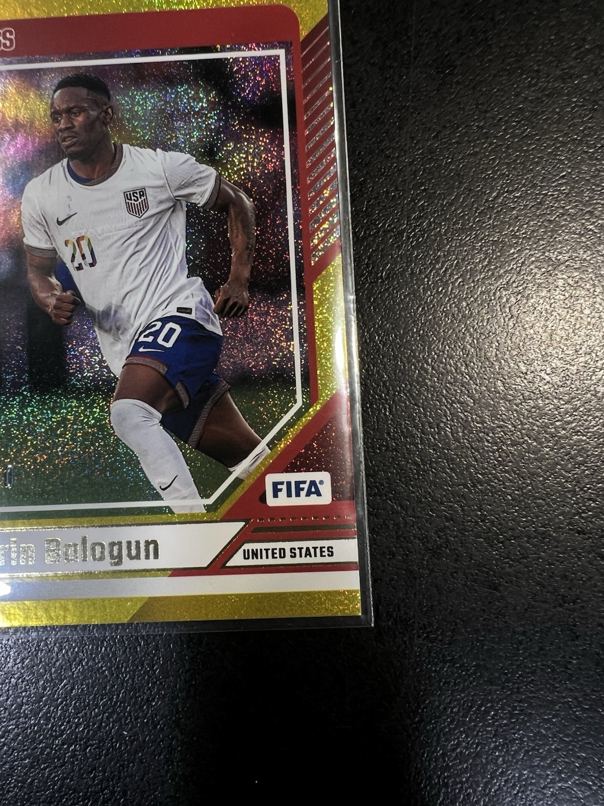 2024-25 Panini Donruss Fifa Folarin Balogun Gold /10 World Cup USA view 5