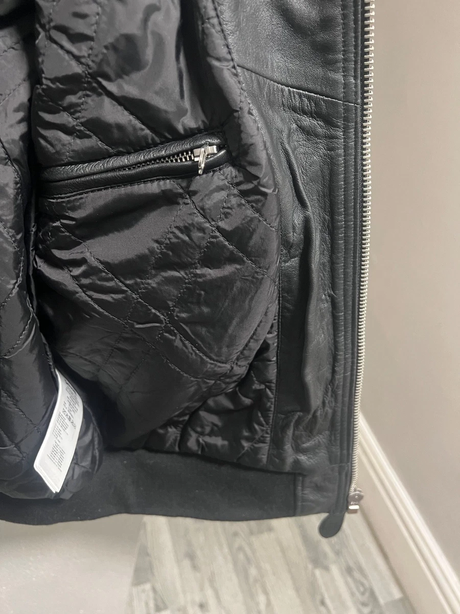 Chaqueta Bomber Schott LC Jet Cuero Negro Cremallera Talla S