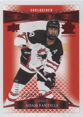 2022 Team Canada Juniors Program of Excellence UD Exclusives Adam Fantilli 0kr0