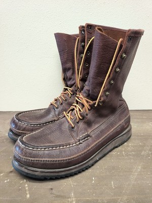 Russell Moccasin Bird Shooter Boots Triple Vamp Brown Leather Mens