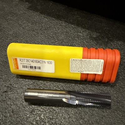 Sandvik Plura R217.35C140160AC31N 1630 5Flute Thread Mill 16TPI Solid Carbide