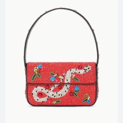 NWT Staud Tommy Glass Beaded Bag Year Of The Snake LIMITED EDITION