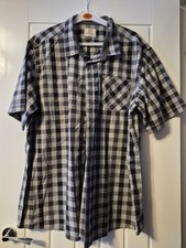 George - Mens Shirt - Checkered  - Grey And Black - Size 3XL