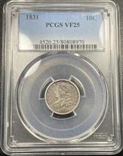 1831 Capped Bust Dime 10c PCGS VF25 Reverse Rotation