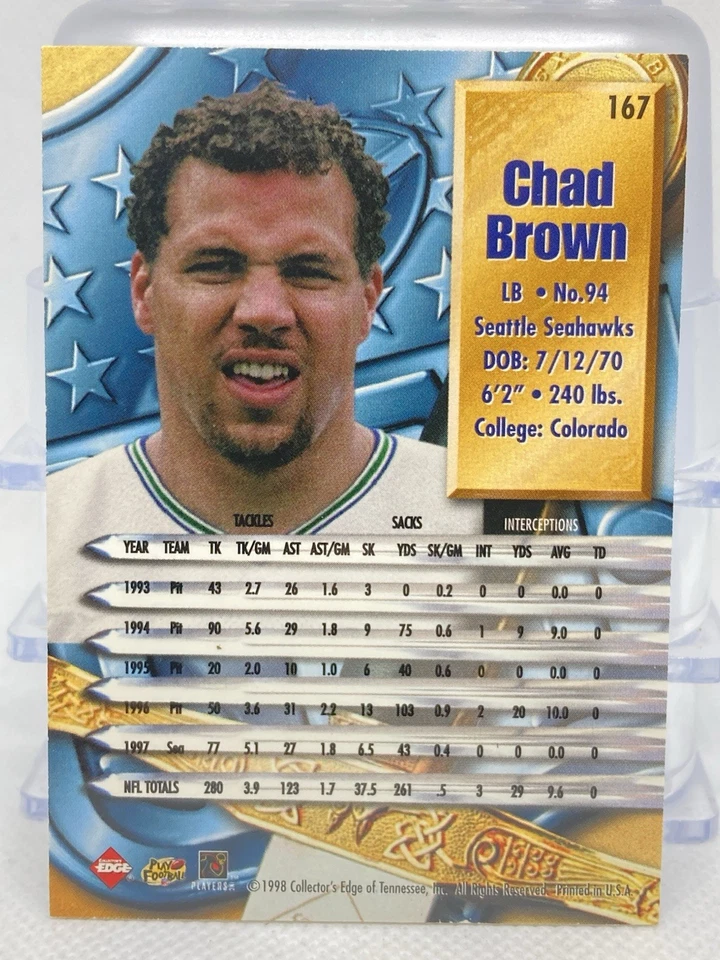 1998 Collector's Edge Supreme Season Review Gold Ingot Chad Brown #167 - Image 2 of 2