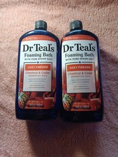 2 Dr. Teal's Warm Autumn Comfort Foaming Bath 34 oz each  J55 