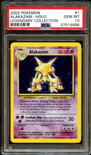PSA 10 GEM MINT Alakazam 1/110 HOLO RARE Legendary Collection Pokemon Card