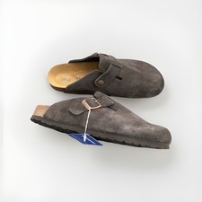 Birkenstock Boston Soft Footbed Suede Leather Clogs, EU 43 / US 10-10.5, Mocha