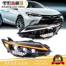 New For 2015 2016 2017 Toyota Camry Full LED Projector Front Headlights Assembly