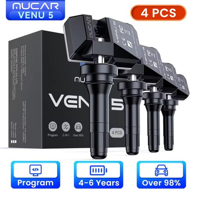 #ad 4PCS MUCAR VENU 5 Car Tire Pressure Sensor Work with Mucar 892BT MUCAR TPMS Tool $69.99