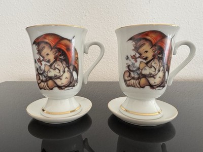 Reutter Porzellan M.I. Hummel Umbrella Girl Tassen Set 4- tlg.